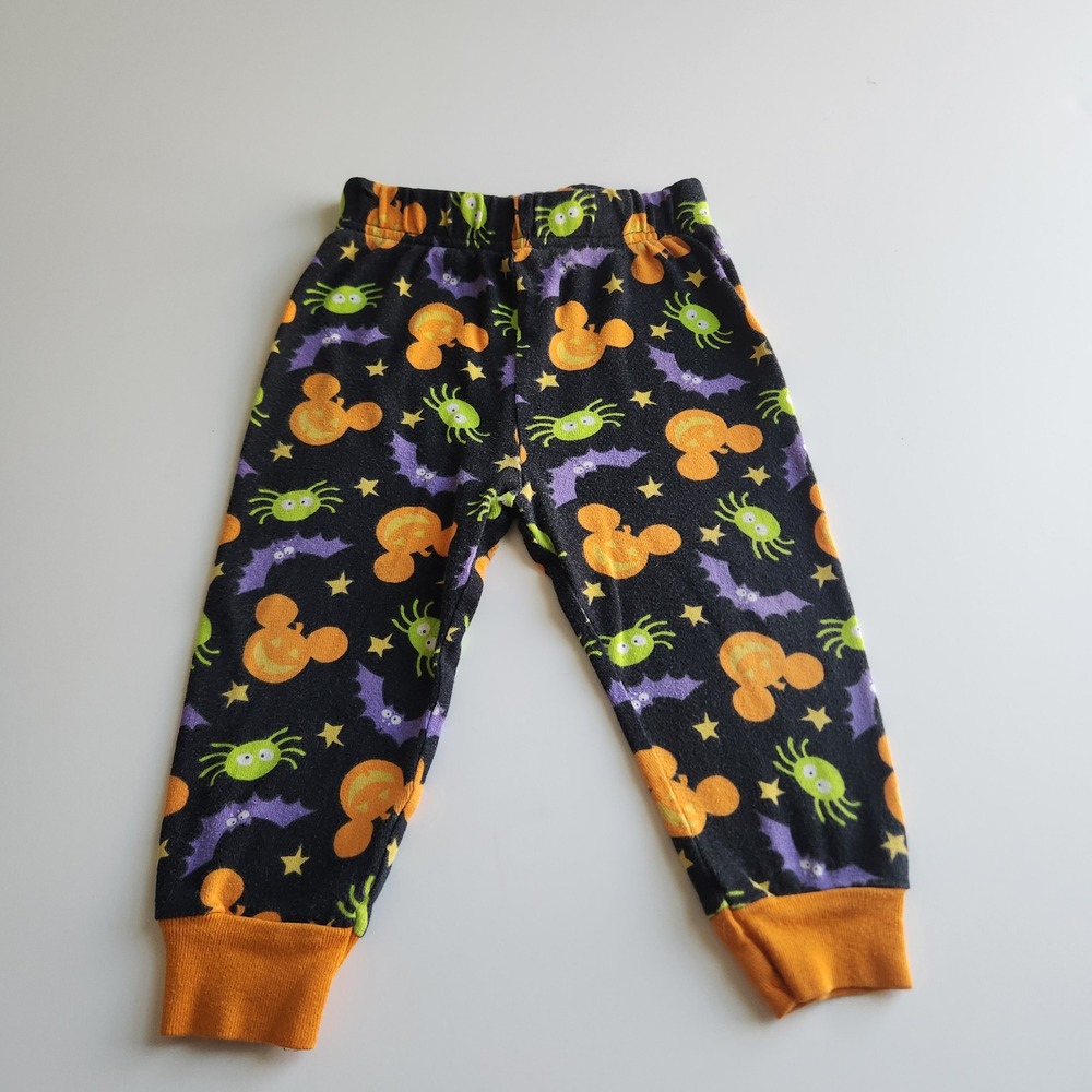 Disney Mickey Mouse Halloween Pants Infants‎ size 18M Black Pumpkin Bats